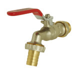 Robinet d'arrosage � sph�re auto �tanche et orientable 15 / 21 - 20 / 27 - laiton nick