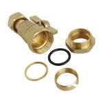Robinet compteur droit - entre tube pe d25 / sortie ecrou prisonnier 20 / 27