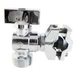 Robinet laiton chrom� mural autoperceur 1 / 4 tour pour machine � laver m20 / 27