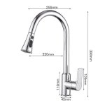 Robinet mitigeur cuisine avec douchette 3 fonctions - silamp