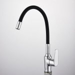 Robinet mitigeur cuisine flexible noir orientable - silamp Robinet mitigeur cuisine flexible noir orientable - silamp
