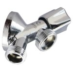 Robinet mural d'alimentation pour machine � laver avec applique int�gr�e