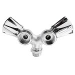 Robinet mural y  2 ttes pour machines  laver sortie 20 / 27 - entre 15 / 21
