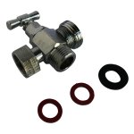 Robinet de wc 3 voies chrom pour le raccordement d'un wc et d'une douchette