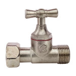 Robinet de wc droit nickelé brut m12 / 17 - ecrou prisonnier 12 / 17 Robinet de wc droit nickelé brut m12 / 17 - ecrou prisonnier 12 / 17