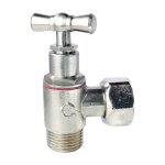 Robinet de wc Équerre laiton brut m12 / 17 - ecrou prisonnier 12 / 17 Robinet de wc Équerre laiton brut m12 / 17 - ecrou prisonnier 12 / 17