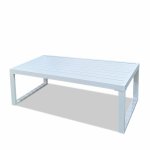 Salon de jardin aluminium 5 places couleur blanc gris - vincennes