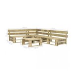 Salon de jardin palette priska 4 elements