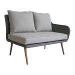 Salon de jardin rsine tresse  milazzo  - florida - gris