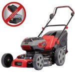 Scheppach tondeuse electrique 4 en 1 - 46 cm 40v - bac de ramassage 55l - mp46 - 40li