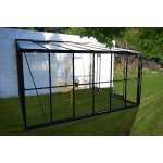 Serre d'hiver verre - 12 m2 grise adossable Serre d'hiver verre - 12 m2 grise adossable