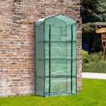 Serre de jardin balcon tagre serre 4 niveaux 0, 7l x 0, 5l x 1, 6h m acier galvanis bche amovible ...