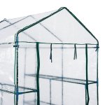 Serre de jardin balcon terrasse 4 �tag�res 143l x 143l x 195h cm acier pvc imperm�able anti - uv transparent ...