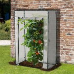 Serre de jardin balcon terrasse serre pour tomates 100l x 50l x 150h cm acier pvc impermable anti - ...