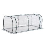 Serre de jardin tunnel 2l x 1l x 0, 8h m tente bâche transparent acier Serre de jardin tunnel 2l x 1l x 0, 8h m tente bâche transparent acier