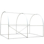 Serre de jardin tunnel 6 m 3l x 2l x 1, 9h m acier galvanis renforc diamtre 2, 4 cm + pe haute densit ...