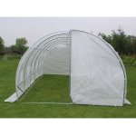 Serre tunnel de jardin avec porte  mimosa  - 180 g / m - 18 m - 6 x 3 x 2 m