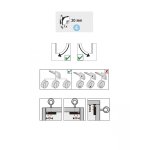 Serrure de meuble acier en applique hettich 20 mm rversible