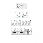 Serrure de meuble acier en applique hettich 20 mm rversible