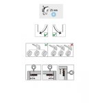 Serrure de meuble acier en applique hettich 25 mm rversible