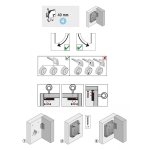 Serrure de meuble acier en applique hettich 40 mm rversible