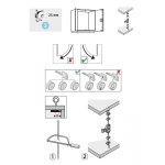 Serrure de meuble acier  espagnolette hettich, axe 25 mm