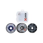 Set de 5 disques de coupe et de ponage pour meuleuse bosch x - lock -  125 mm (2 608 619 374)