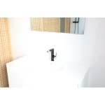 Short mitigeur lavabo noir chrom