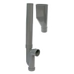 Siphon universel d'vacuation de machine  laver sortie horiz avc entonnoir dble