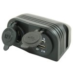 Socle 12 volts + 2 prises usb en saillie