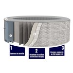 Spa gonflable 4 personnes rond ospazia - jusqu? 40c - gonflable en 5 minutes
