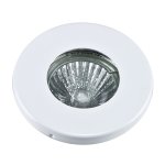 Spot bain et douche etanche ip44 blanc avec douille ceramique gu10 230v