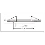 Spot bain et douche etanche ip44 blanc avec douille ceramique gu5. 3