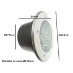 Spot extrieur encastrable led ip65 220v sol 18w 60 - blanc neutre 4000k - 5500k - silamp