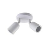 Spot led en saillie double orientable blanc pour ampoule gu10 - silamp Spot led en saillie double orientable blanc pour ampoule gu10 - silamp