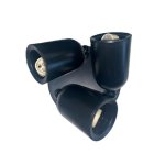 Spot led en saillie triple orientable noir pour ampoule gu10 - noir - silamp Spot led en saillie triple orientable noir pour ampoule gu10 - noir - silamp