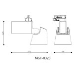 Spot led sur rail 25w 38� monophas� blanc (pack de 10) - blanc neutre 4000k - 5500k - silamp