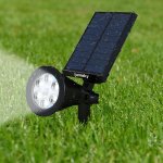 Spot solaire 2 en 1 blanc froid spiky noir plastique h42cm Spot solaire 2 en 1 blanc froid spiky noir plastique h42cm