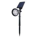 Spot solaire 2 en 1 spiky sensor noir plastique h42cm Spot solaire 2 en 1 spiky sensor noir plastique h42cm