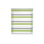 Store enrouleur 160x180 pistache nuit et jour tricolore fixation au mur ou au plafond