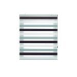 Store enrouleur 80x180 gris nuit et jour tricolore fixation au mur ou au plafond