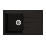 Stradour evier cuisine a encastrer 1 bac + 1 egouttoir alineo - composite mmc - 81 x 50 cm - noir Stradour evier cuisine a encastrer 1 bac + 1 egouttoir alineo - composite mmc - 81 x 50 cm - noir