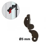 Support d'espagnolette acier pr�peint, h. 90 x l. 50 x p. 35 mm