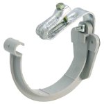 Support monte sur patte de tuyau d'vacuation gris