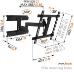Support mural inclinable / orientable pour cran de 32   55  - wall2246