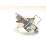 Support spot encastrable gu10 led orientable rond inox (pack de 10) - aluminium - silamp