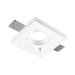 Support spot gu10 led carr� blanc 100x100mm - silamp