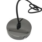 Support de suspension e27 en noir m�tallique ovale - silamp