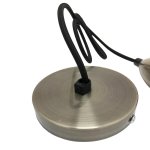 Suspension ampoule e27 bronze bross� ovale - silamp