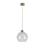 Suspension en chne huil, design boule en verre lounge , linea